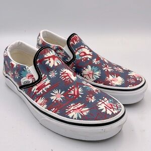 Vans graffiti blue green white pink red floral 721356 men's 6 1/2 women's 8